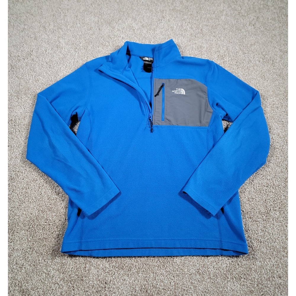 The North Face Tech Jacket 1/4 Zip Pullover Long Sleeve Medium Blue Gorpcore Men